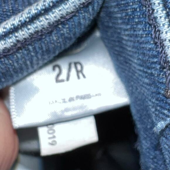 Express High Rise Button Fly Skinny Jeans Medium Wash Denim Women's Size 2R - Picture 8 of 8